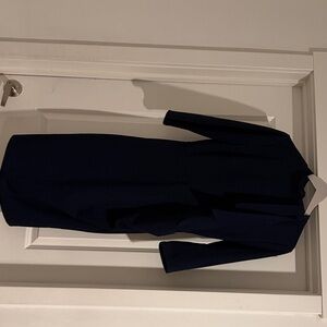 Bow Tie Navy Blue Dress